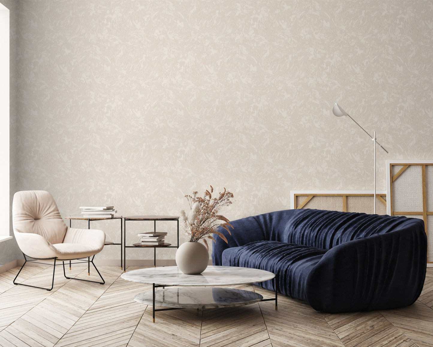 The Muse Collection Oatmeal Artful Surface Wallpaper by La Belle Maison