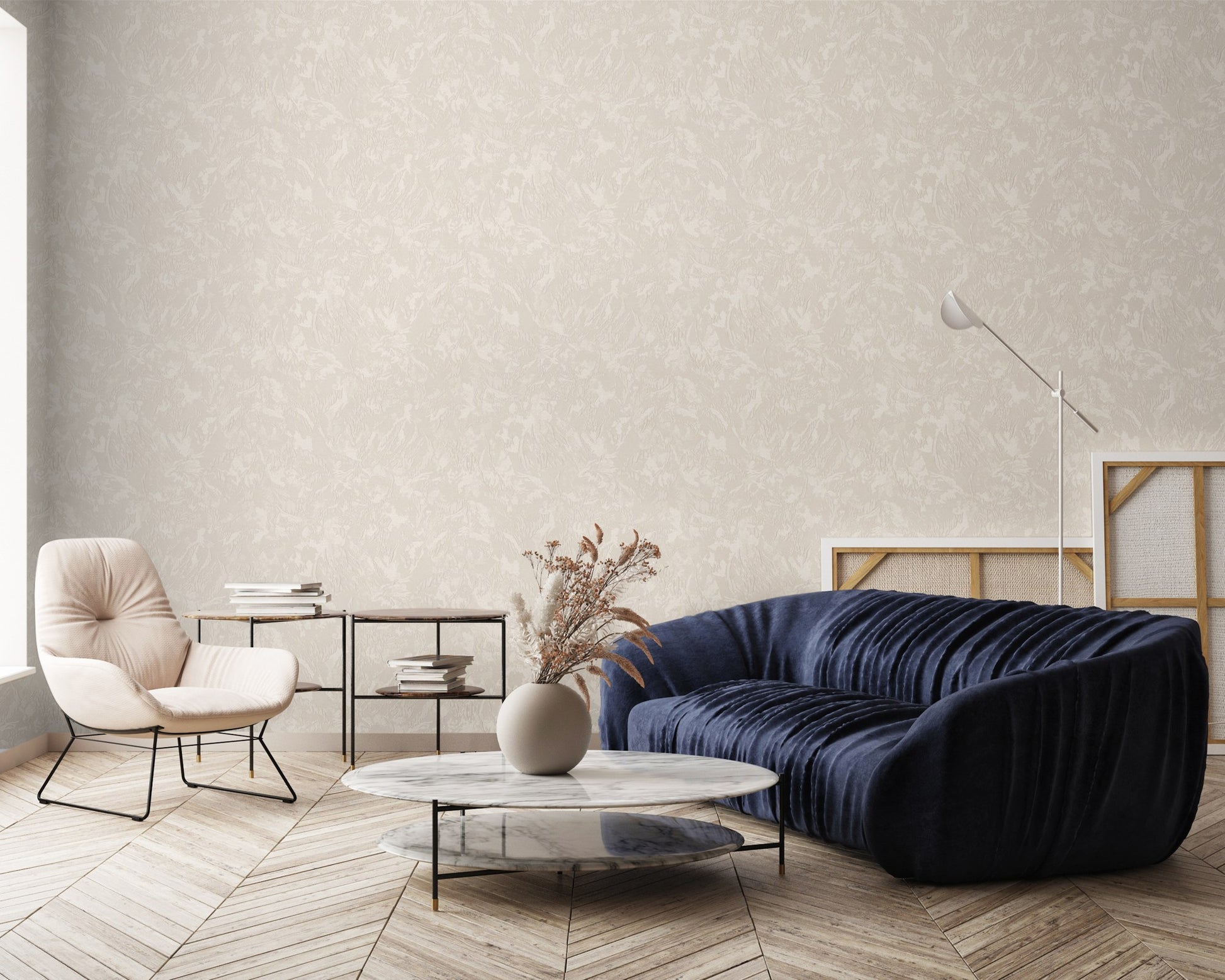 The Muse Collection Oatmeal Artful Surface Wallpaper by La Belle Maison