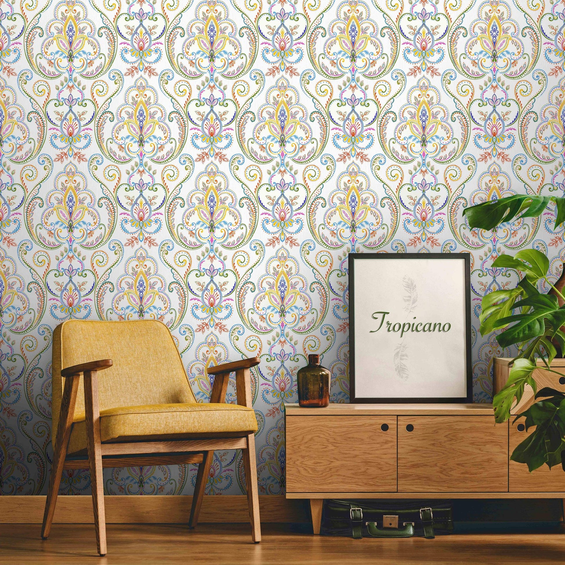Tropical Maison Smoke Fresh Tropical Wallpaper by La Belle Maison