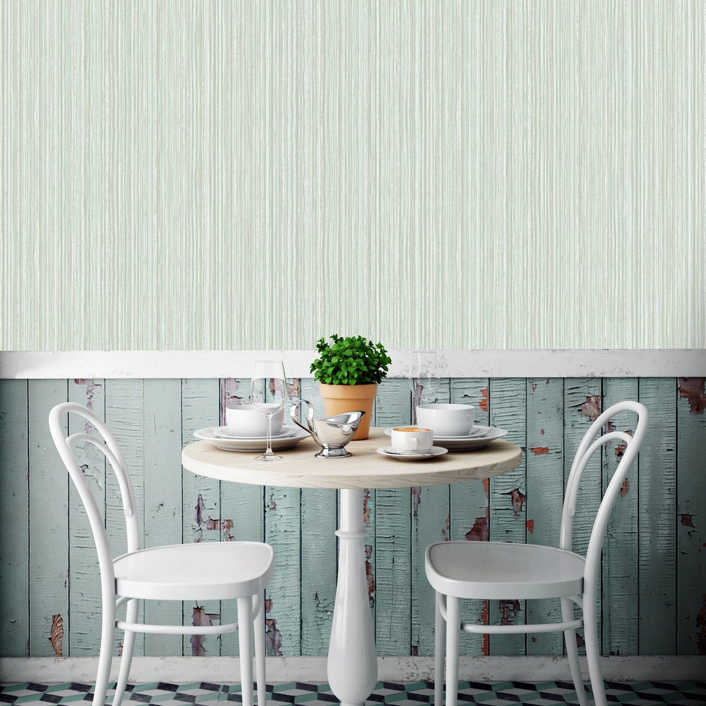 Tropical Maison Pebble Botanical Mural Wallpaper by La Belle Maison