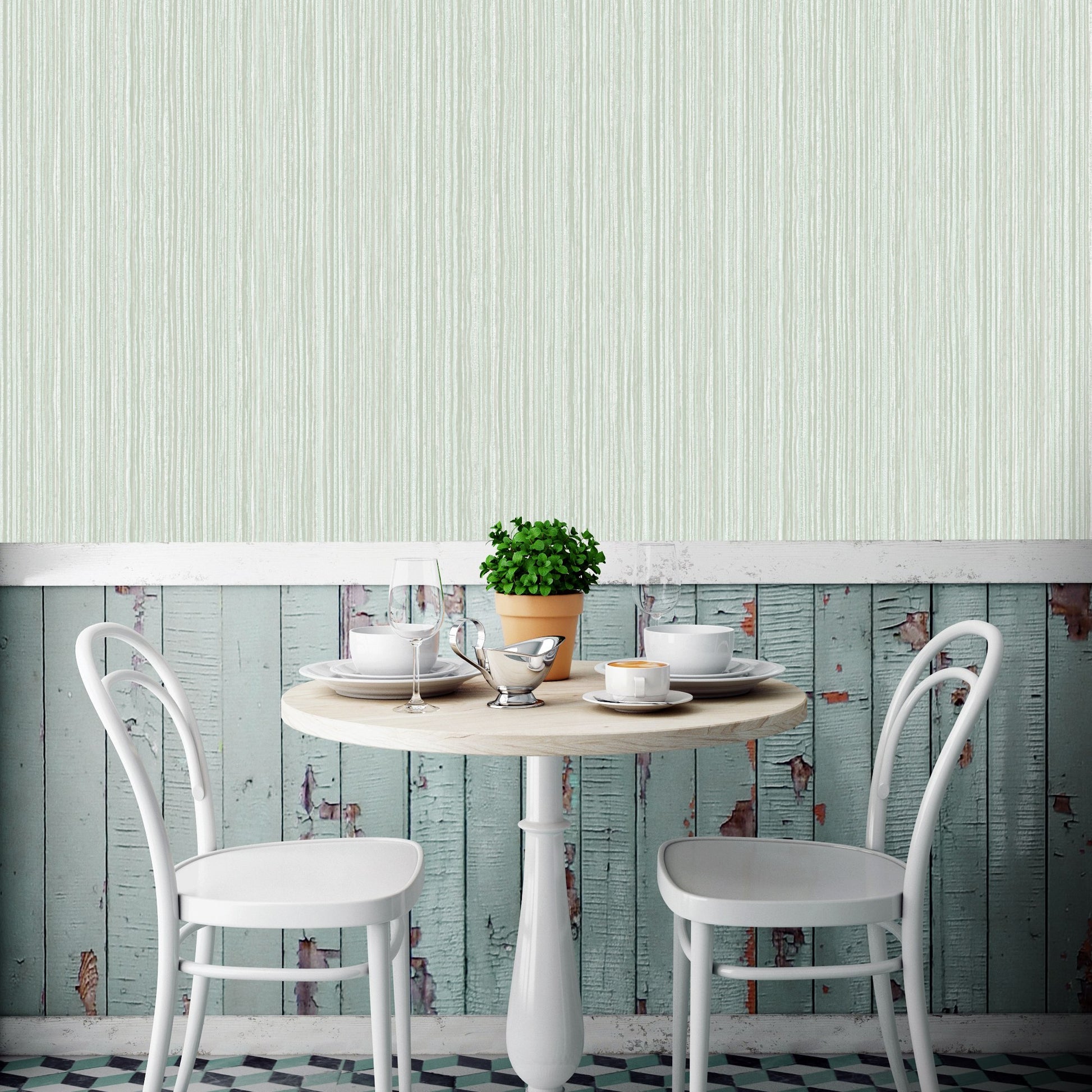Tropical Maison Pebble Botanical Mural Wallpaper by La Belle Maison