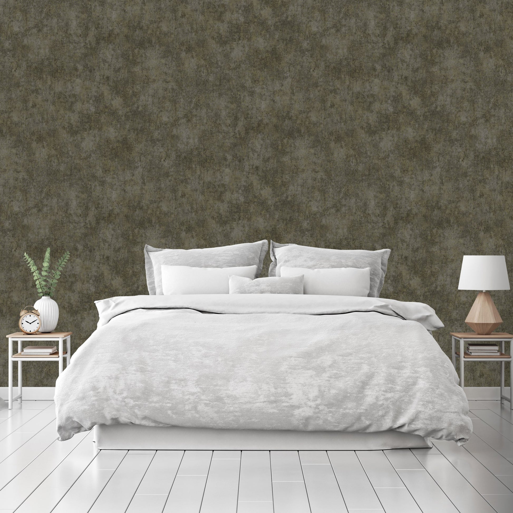Tropical Maison Silver Palm Botanical Wallpaper by La Belle Maison