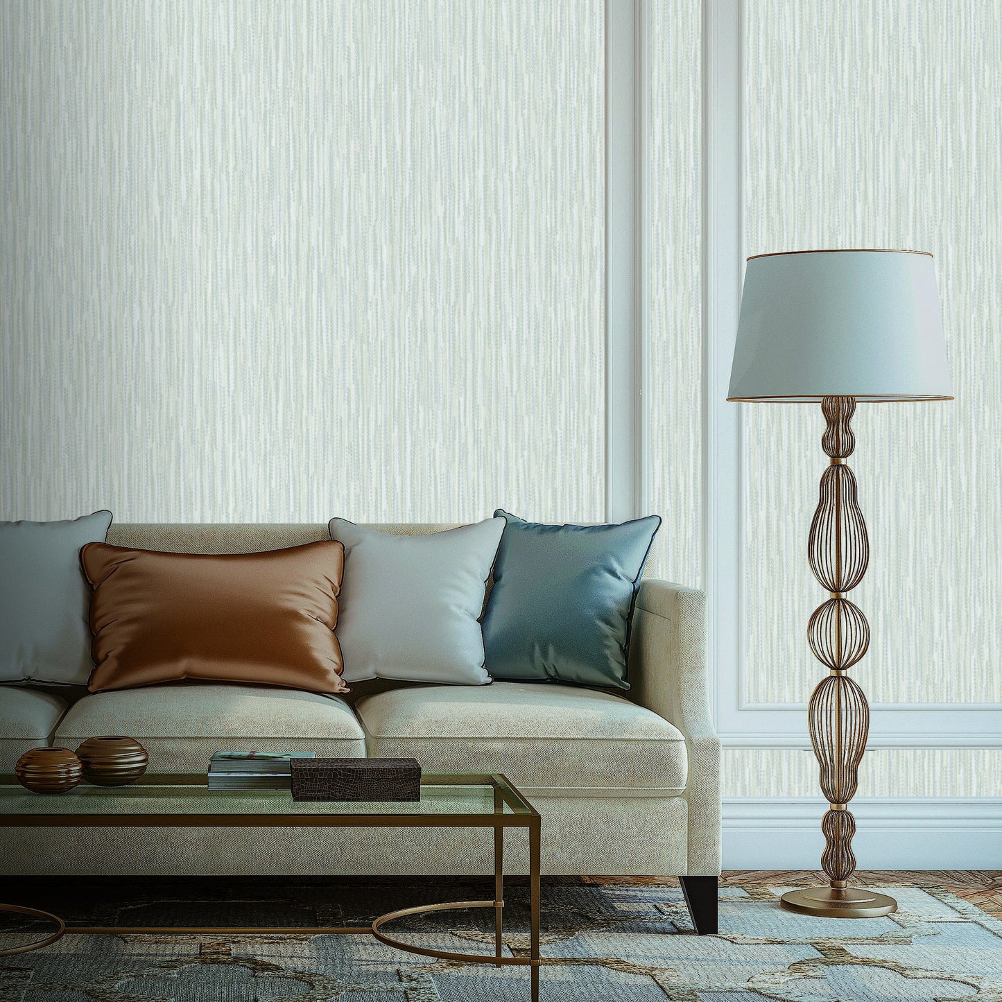 Tropical Maison Stone Grey Resort Floral Wallpaper by La Belle Maison