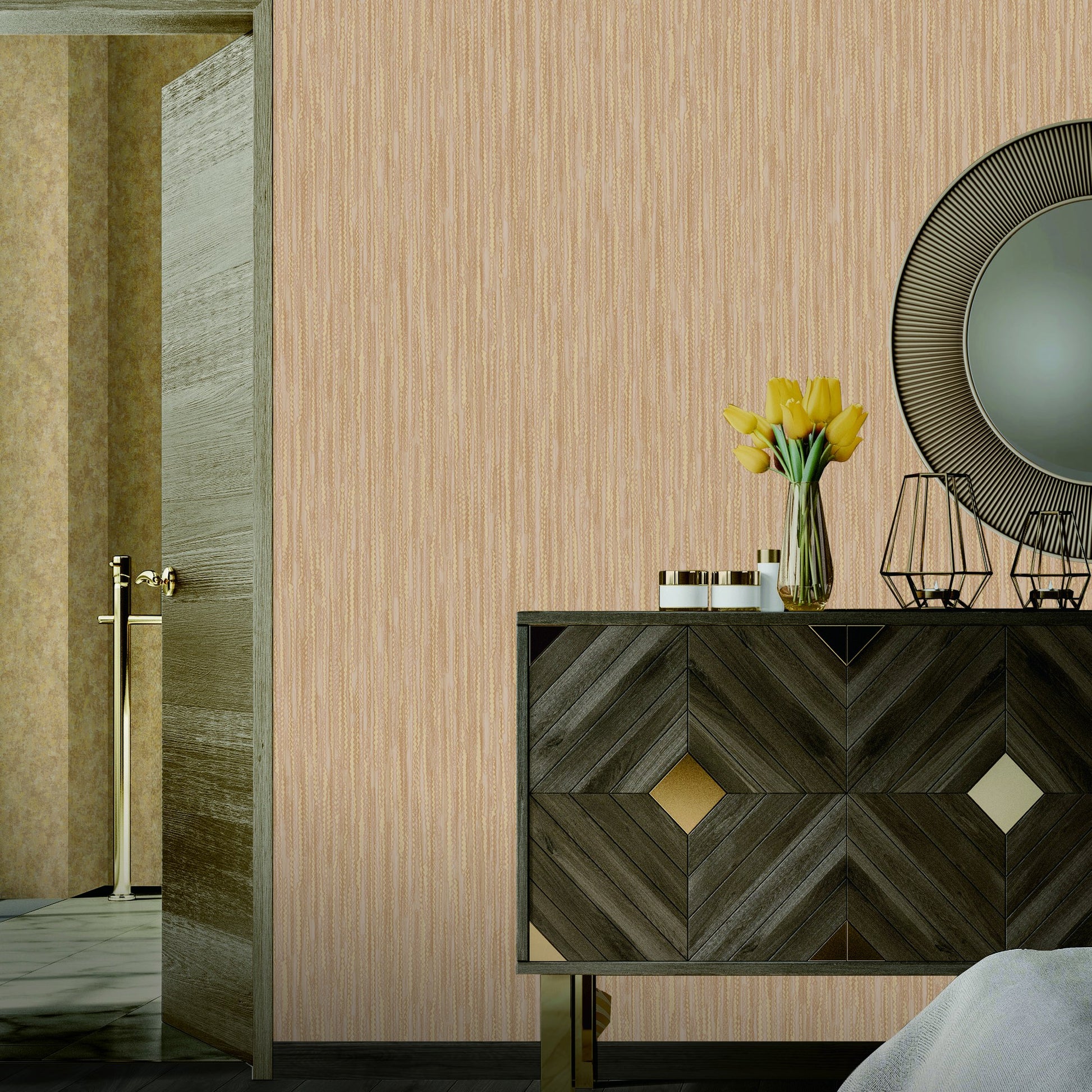 Tropical Maison Pebble Tropical Leaf Wallpaper II by La Belle Maison