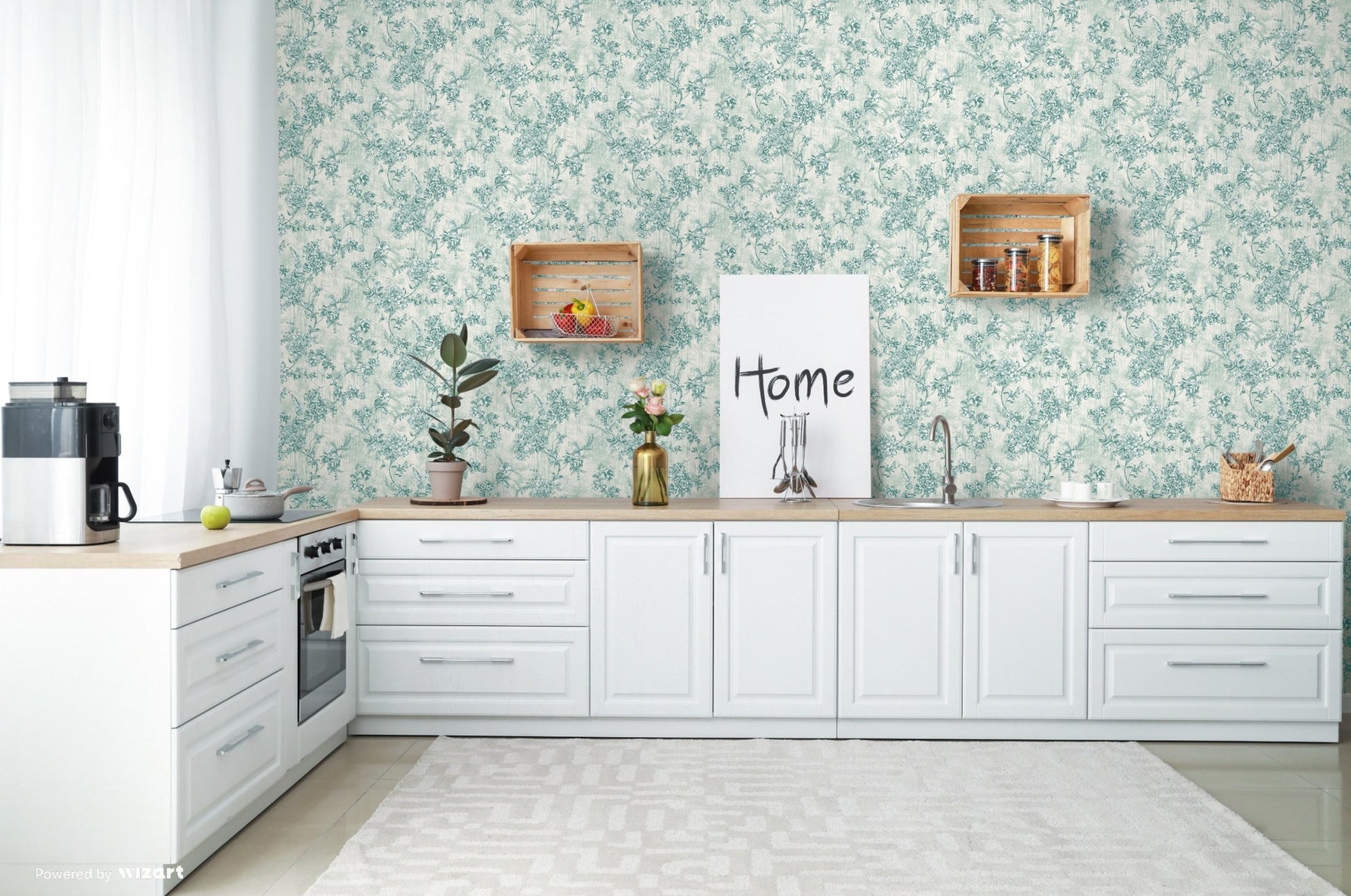 Tropical Maison Silver Taupe Fresh Tropical Wallpaper by La Belle Maison