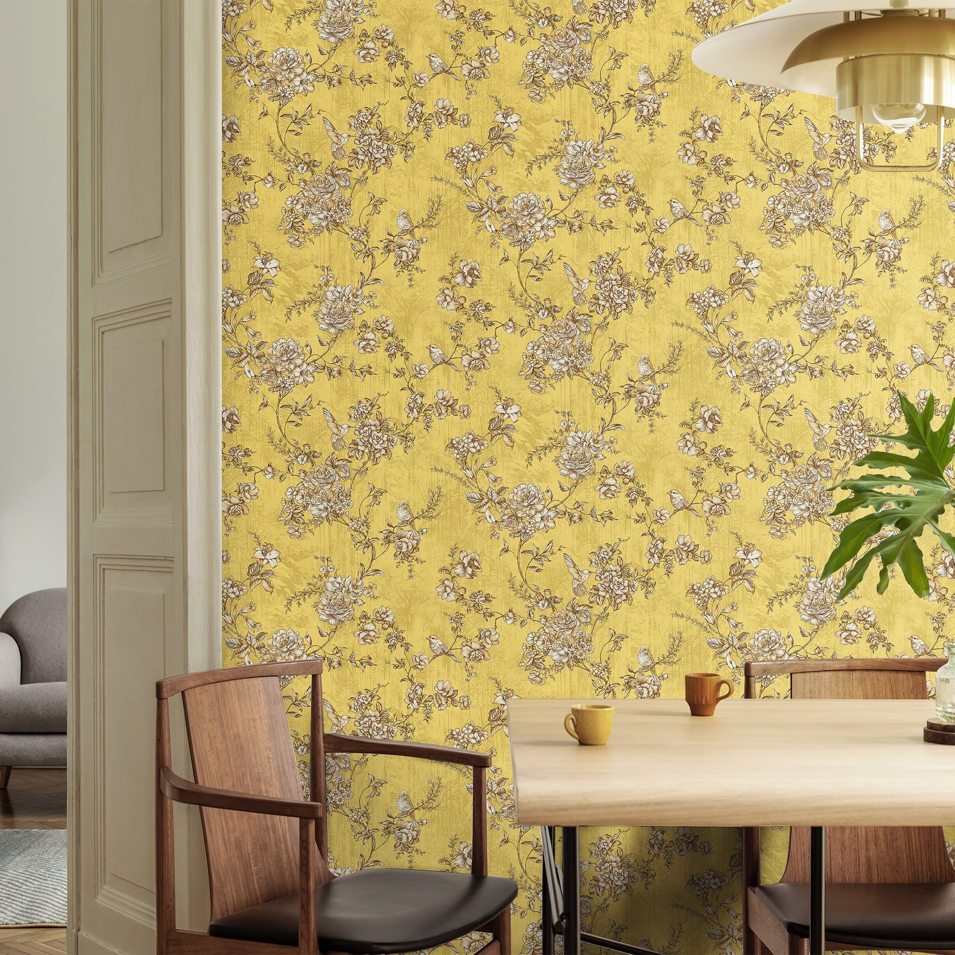 Tropical Maison Smoke Tropical Leaf Wallpaper by La Belle Maison