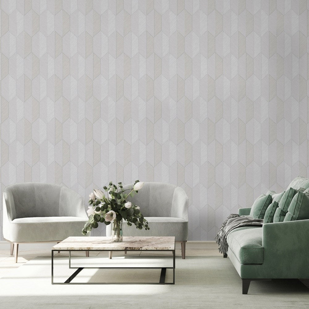 Vera Bloom Ash Romantic Floral Wallpaper by La Belle Maison