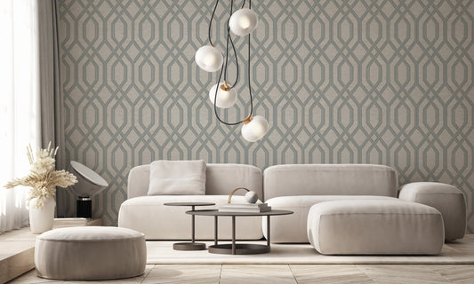 Vera Bloom Silver Taupe Romantic Floral Wallpaper by La Belle Maison