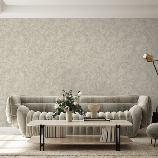 Vera Bloom Stone Floral Wallpaper by La Belle Maison