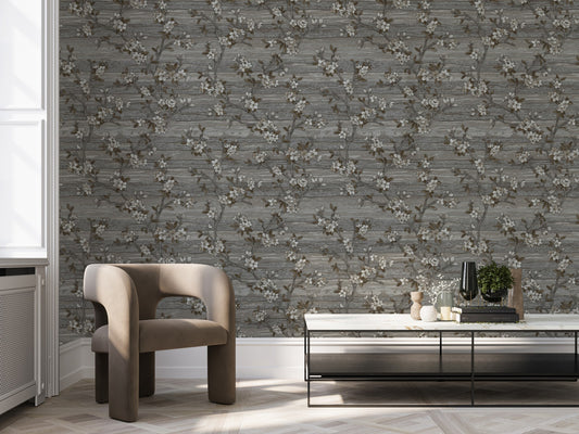 Vera Bloom Pebble Soft Bloom Wallpaper by La Belle Maison