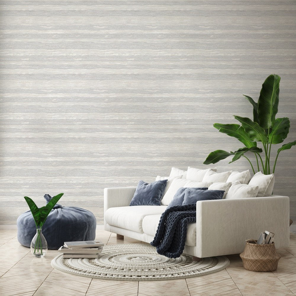 Vera Bloom Dove Grey Fresh Floral Wallpaper by La Belle Maison