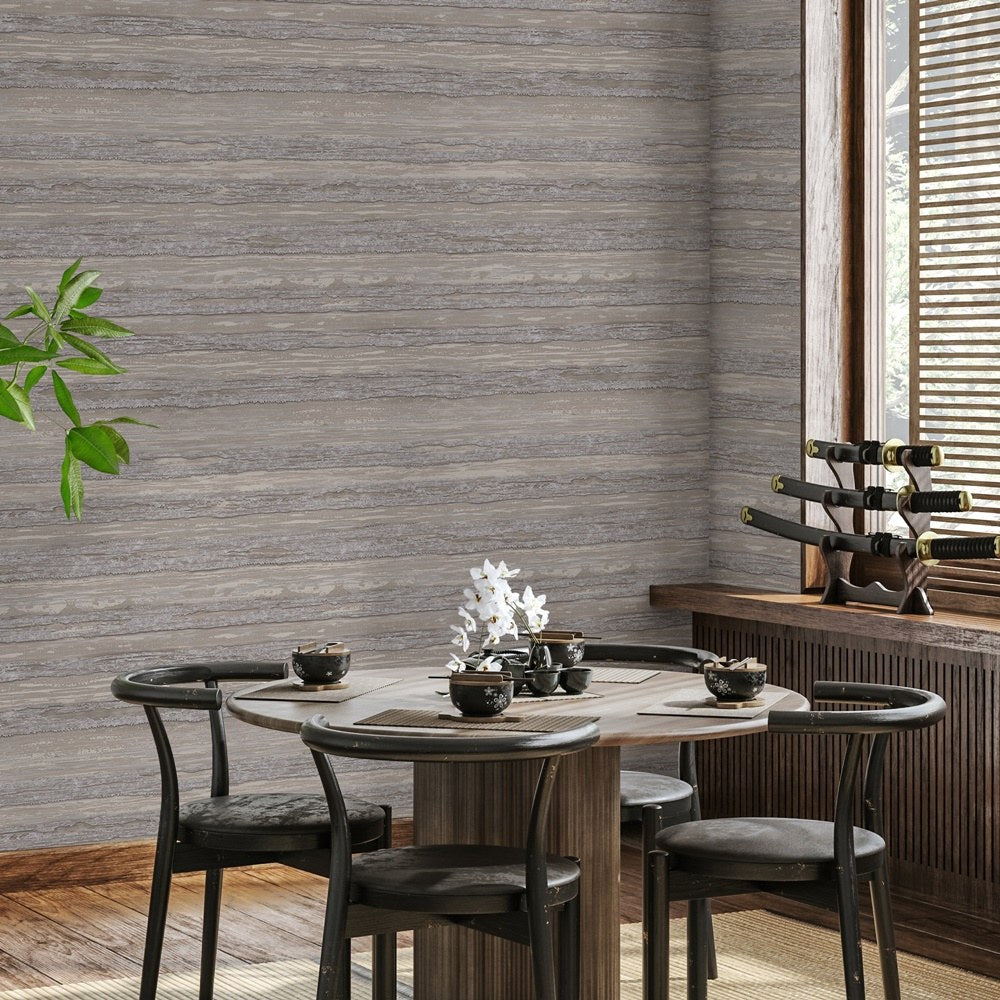 Vera Bloom Mist Grey Soft Bloom Wallpaper II by La Belle Maison