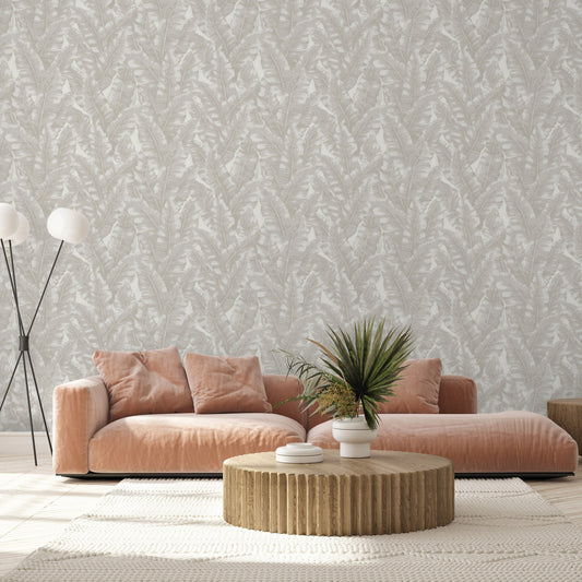 Vera Bloom Sand Fresh Floral Wallpaper by La Belle Maison
