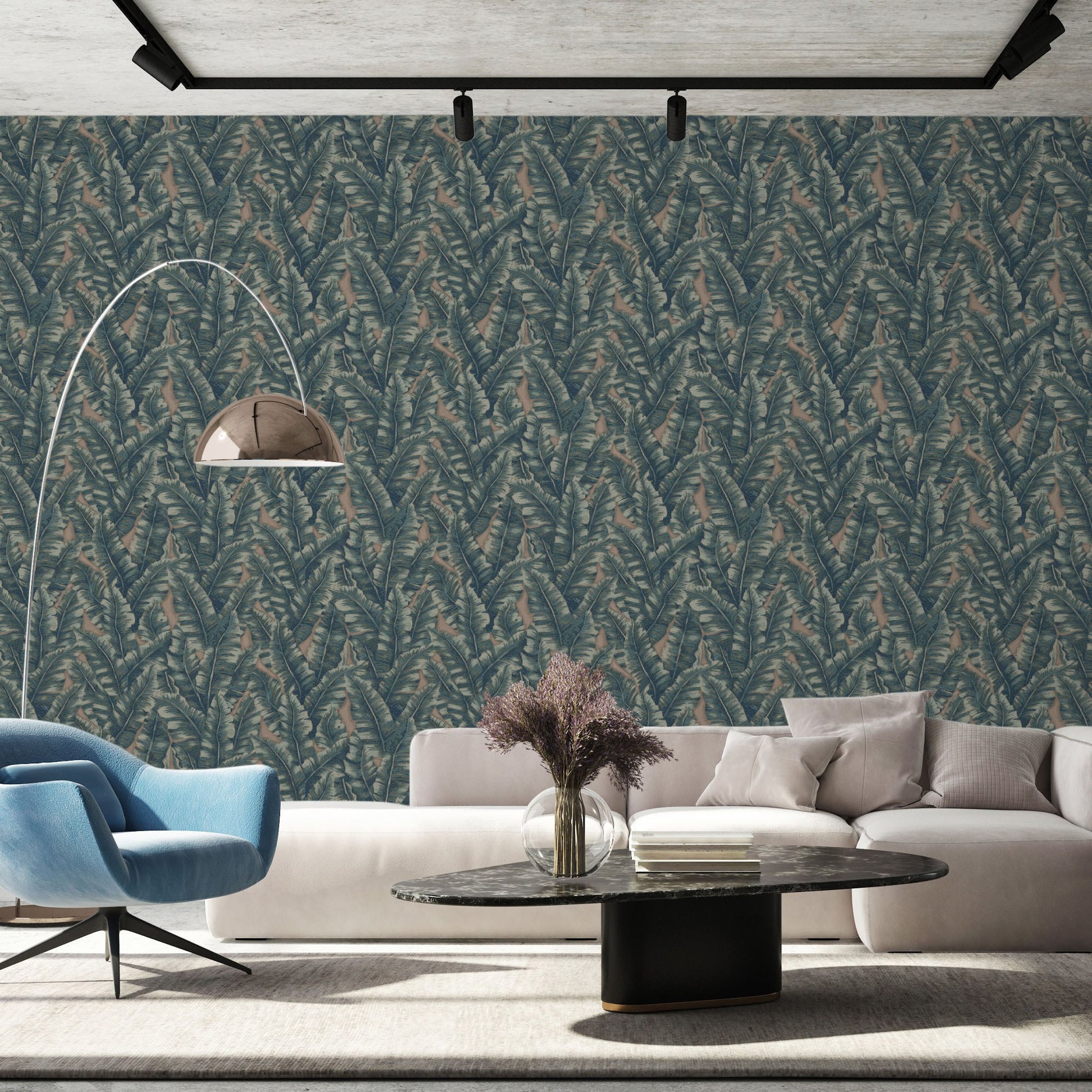 Vera Bloom Ash Grey Garden Floral Wallpaper by La Belle Maison