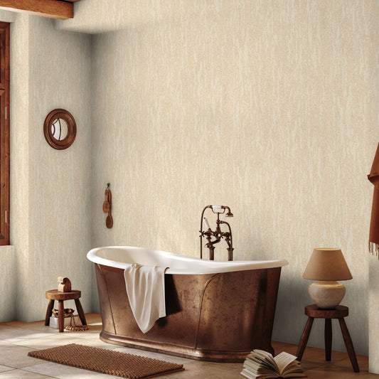 Vera Bloom Truffle Soft Bloom Wallpaper by La Belle Maison