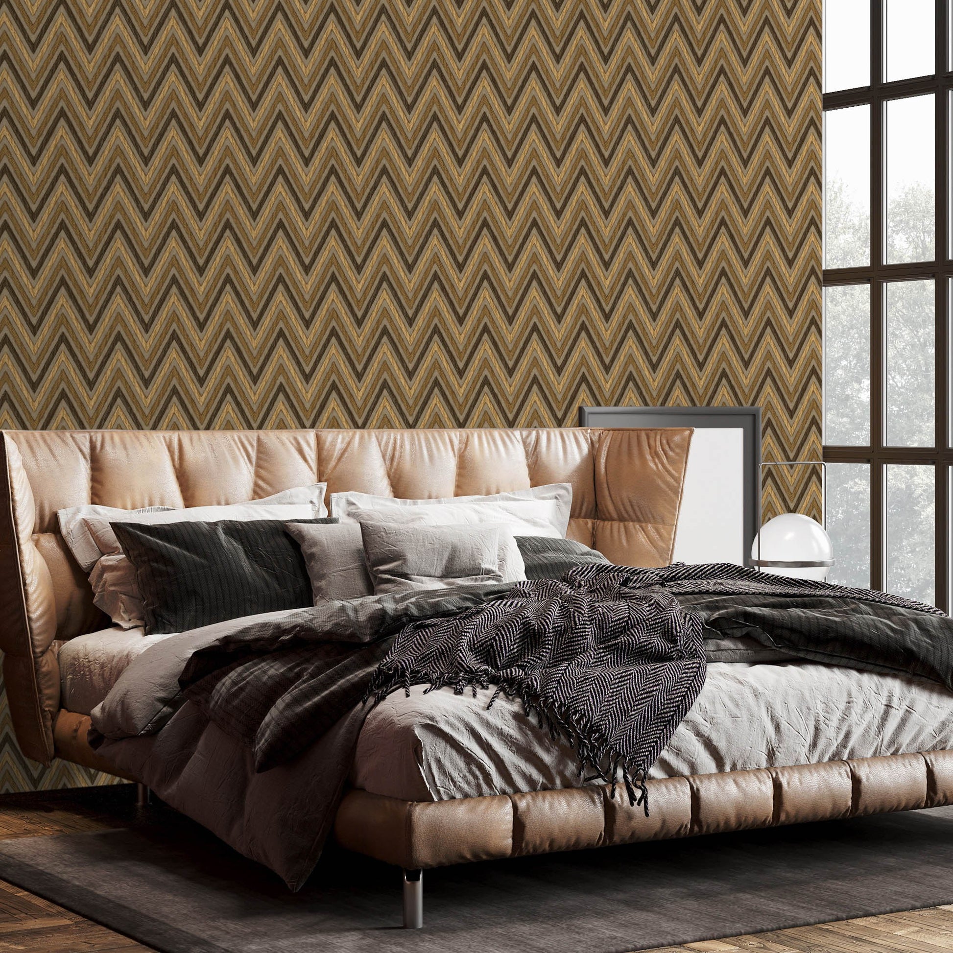 Vera Bloom Mushroom Gentle Botanical Wallpaper by La Belle Maison