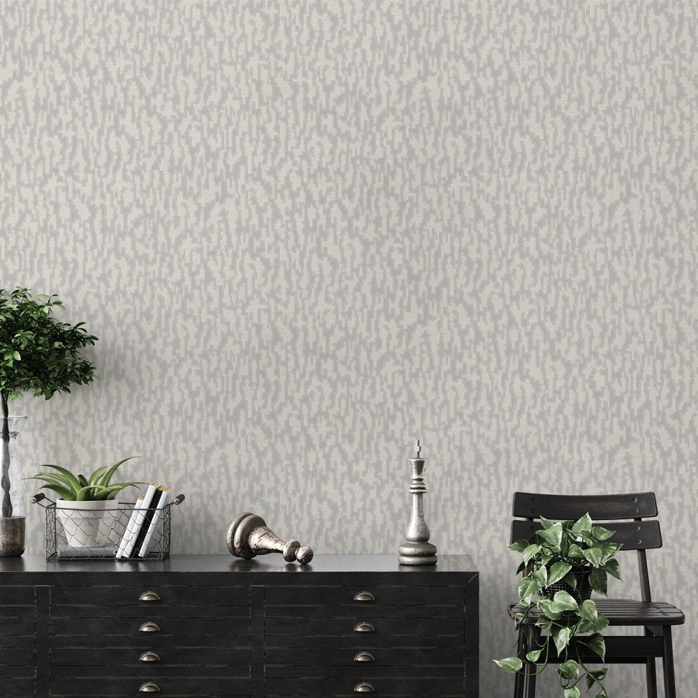 Vera Bloom Warm Grey Floral Wallpaper II by La Belle Maison