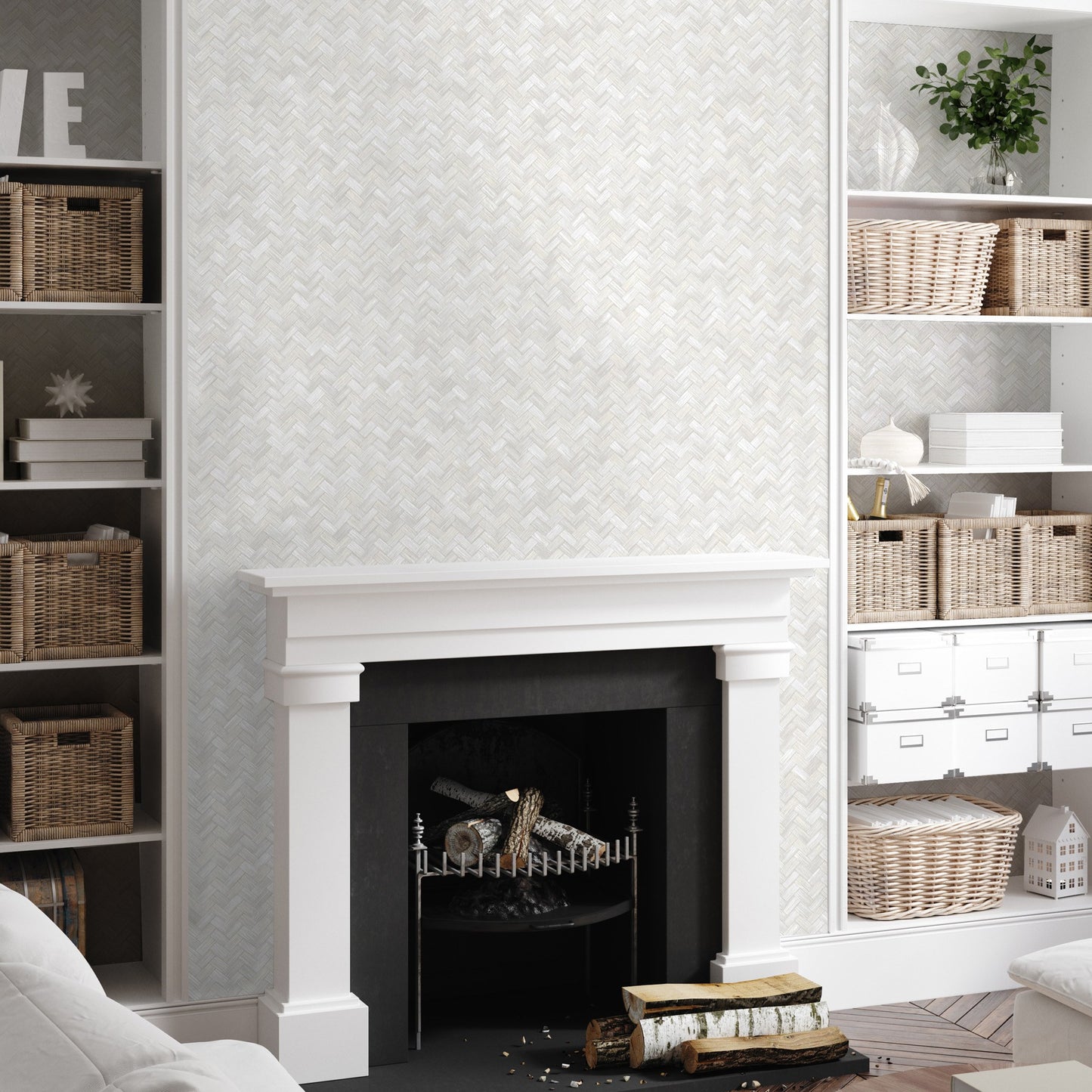 Vera Bloom Ash Floral Wallpaper by La Belle Maison