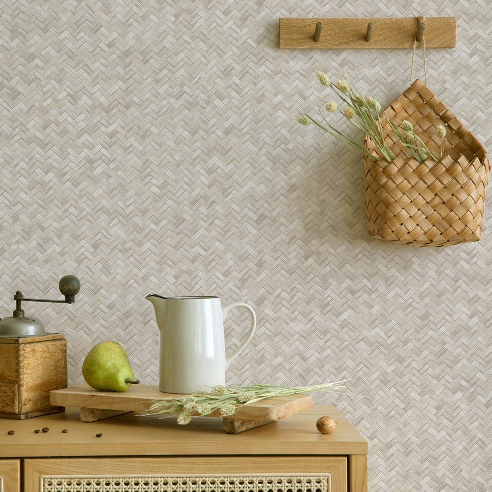Vera Bloom Stone Grey Fresh Floral Wallpaper by La Belle Maison