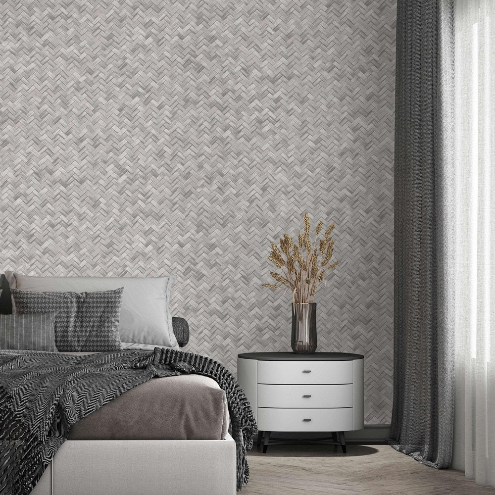 Vera Bloom Warm Grey Floral Wallpaper by La Belle Maison