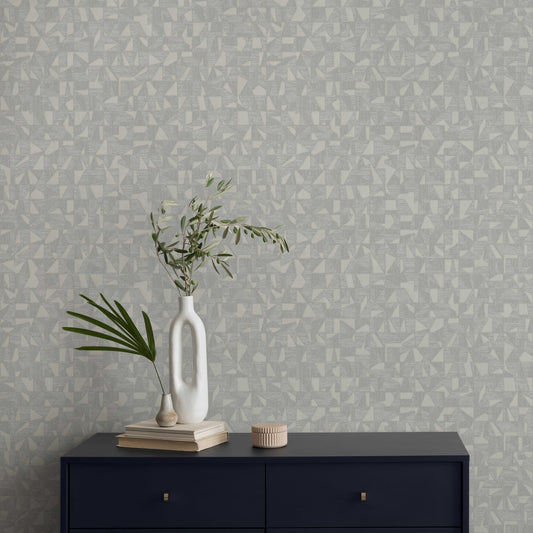 Vera Bloom Dove Grey Soft Bloom Wallpaper by La Belle Maison