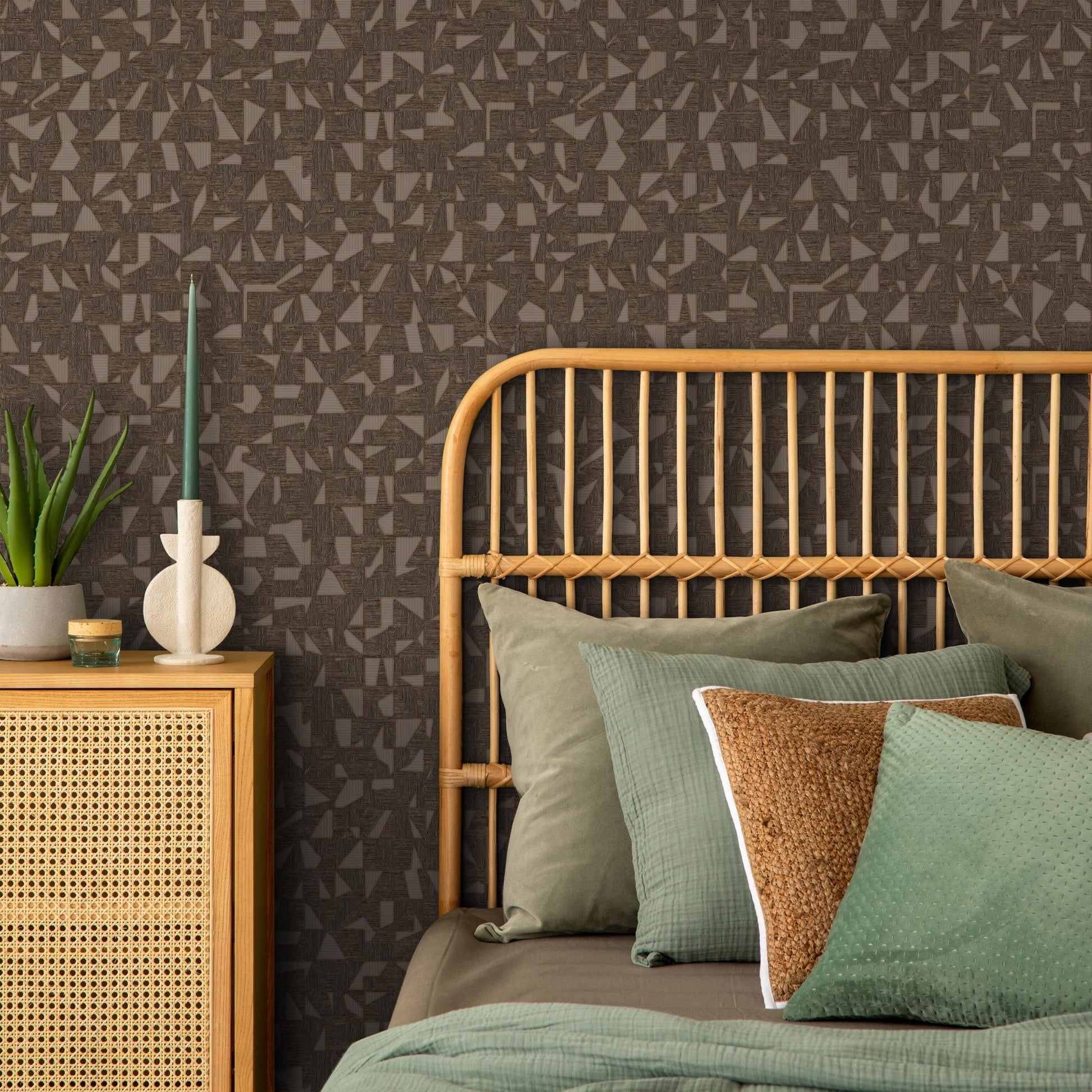 Vera Bloom Taupe Gentle Botanical Wallpaper by La Belle Maison