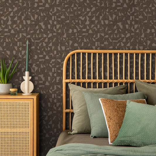 Vera Bloom Taupe Gentle Botanical Wallpaper by La Belle Maison