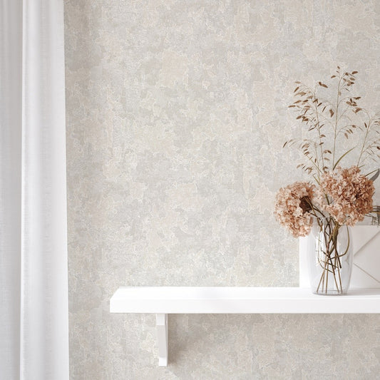 Vera Bloom Linen Delicate Bloom Wallpaper by La Belle Maison