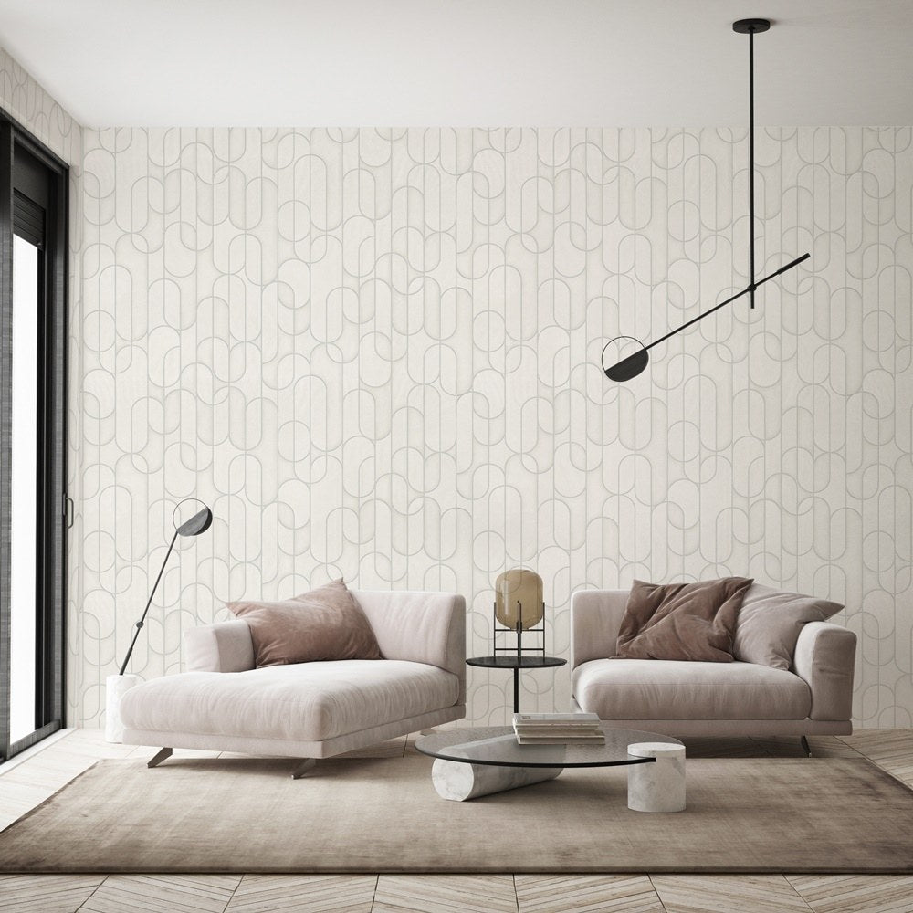 Vera Bloom Stone Soft Bloom Wallpaper by La Belle Maison
