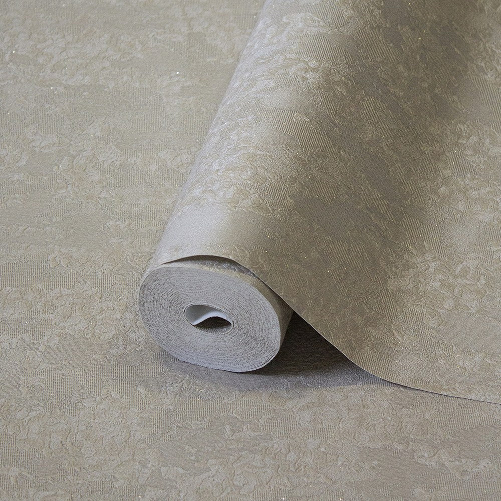 Villa Dante Fawn Classic Damask Wallpaper by La Belle Maison