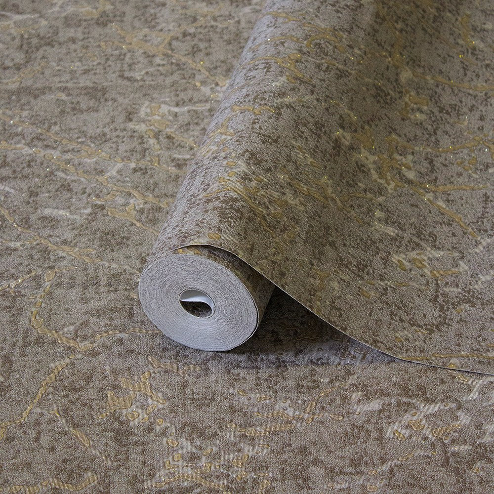 Villa Dante Grey Elegant Ornamental Wallpaper by La Belle Maison