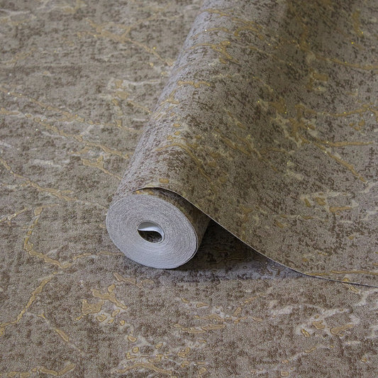 Villa Dante Grey Elegant Ornamental Wallpaper by La Belle Maison