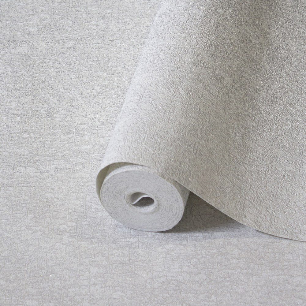 Villa Dante Warm Grey Soft Damask Wallpaper by La Belle Maison