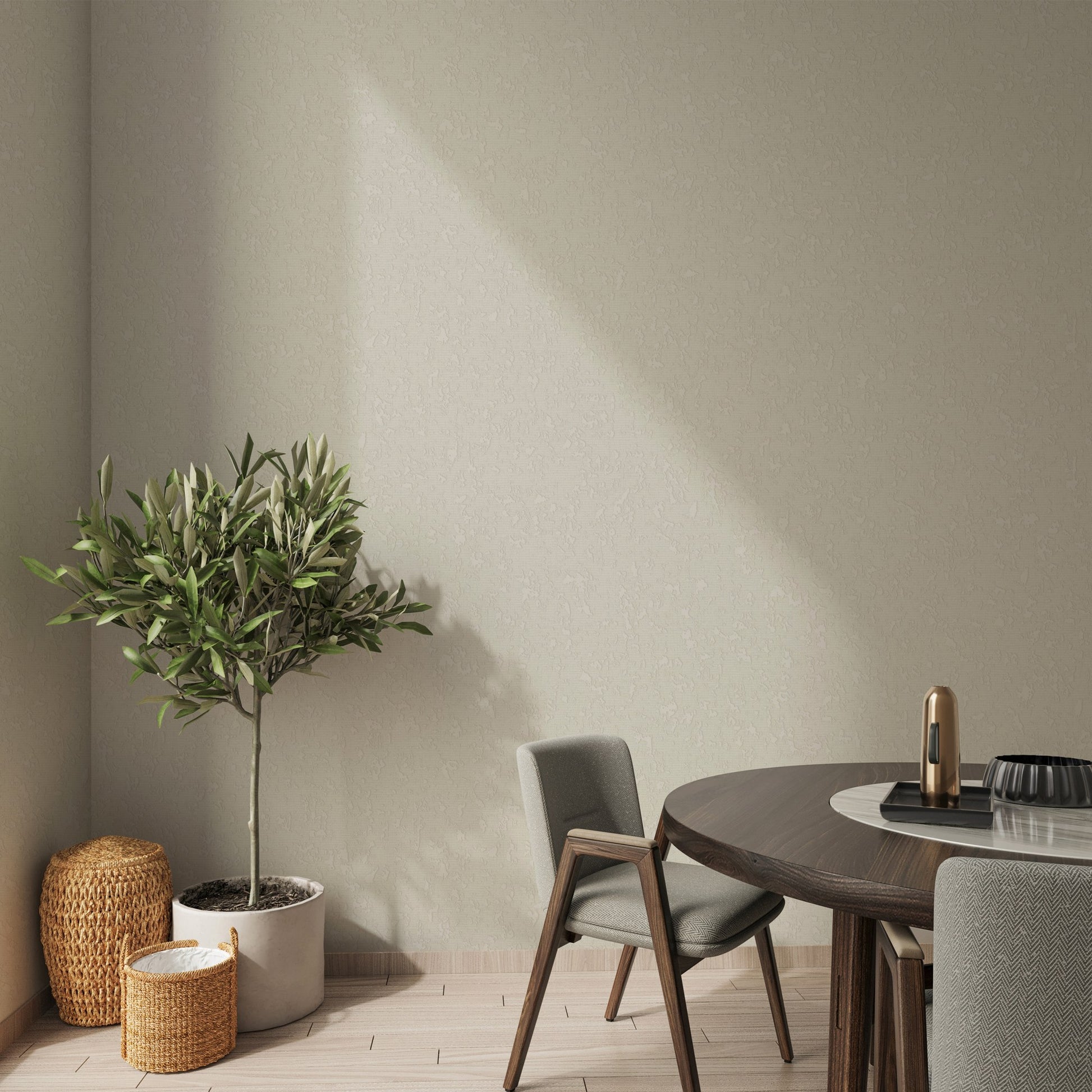 Villa Dante Linen Classic Texture Wallpaper by La Belle Maison