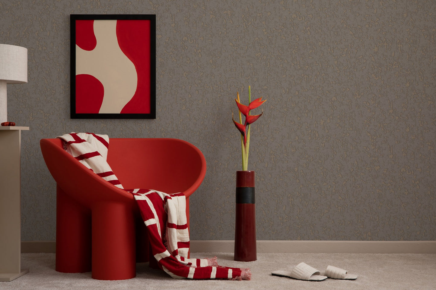 Villa Dante Silver Elegant Ornamental Wallpaper by La Belle Maison