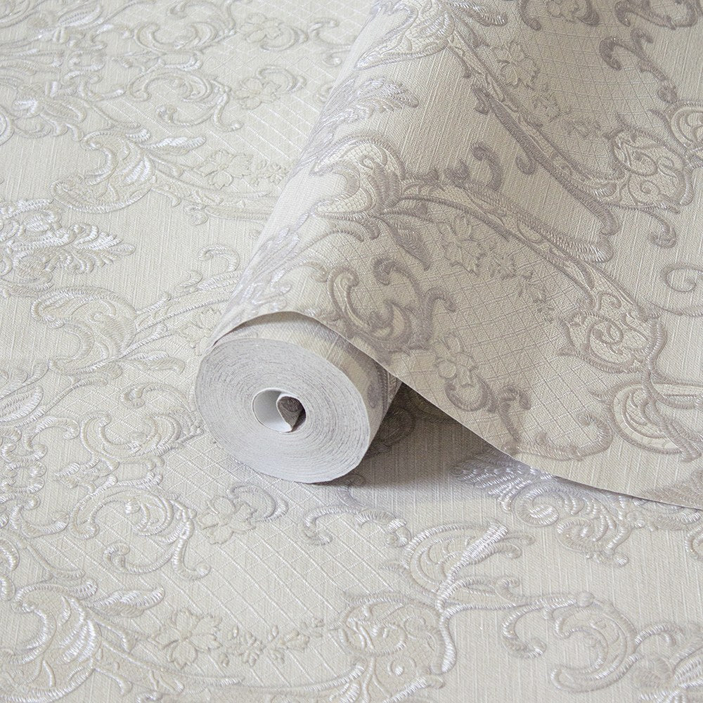 Villa Dante Stone Grey Villa Texture Wallpaper by La Belle Maison