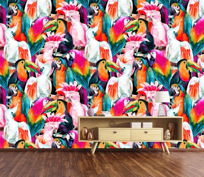 Mural Wallpaper Collection | Parrots Life