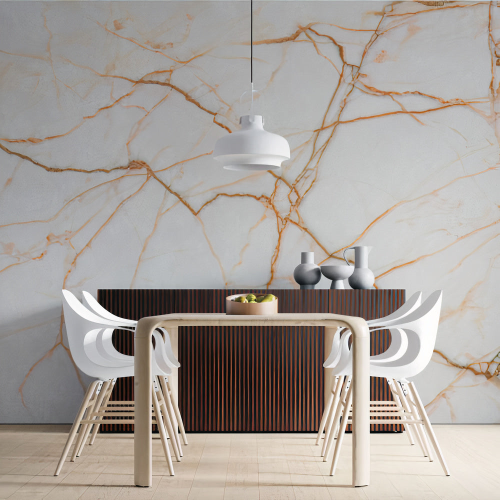 Marbled Stone Wallpaper Collection I Orange Touches