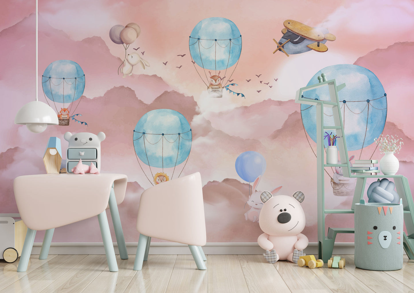 Little One Wallpaper Collection I Tour du monde - Pink