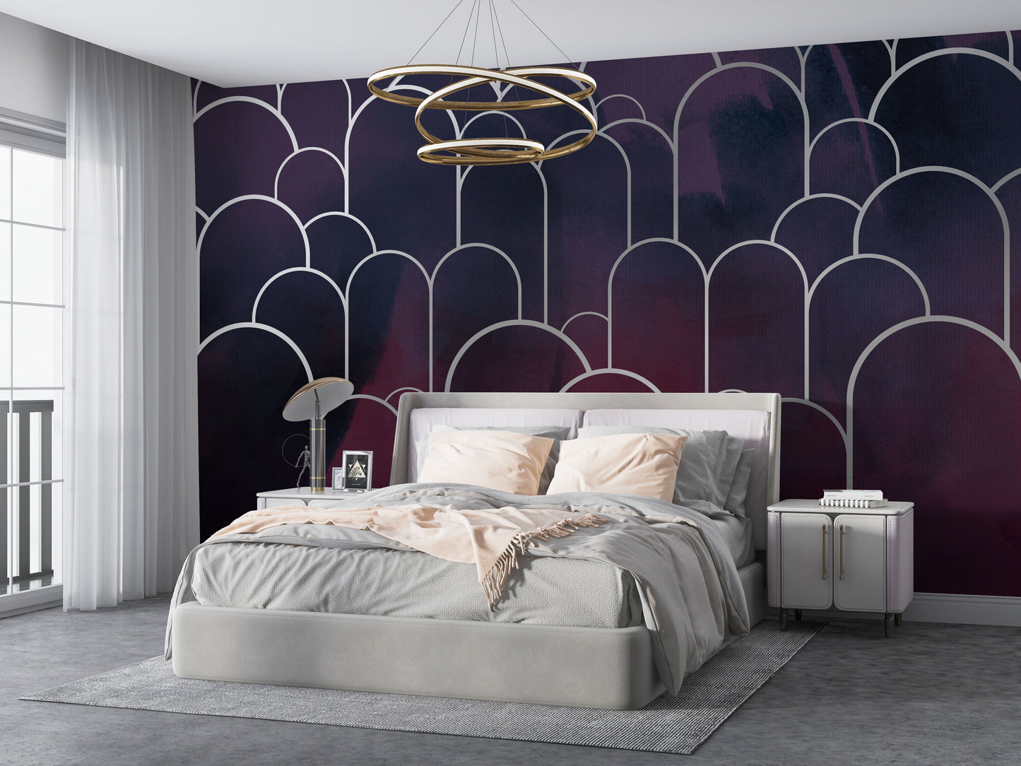 Foreign Land Wallpaper Collection I Moody Maze - Dark Purple