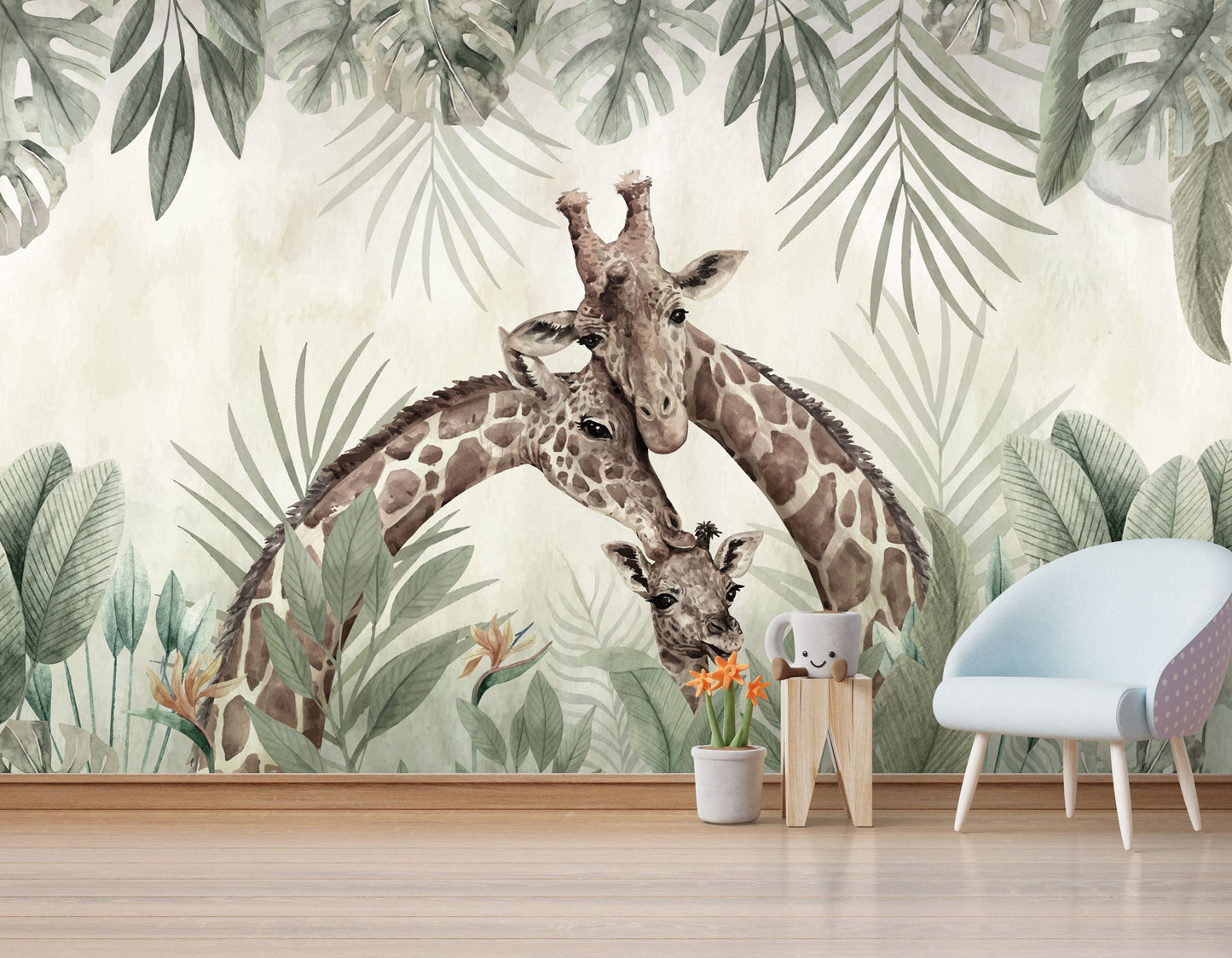 Little One Wallpaper Collection I Giraffe Nest