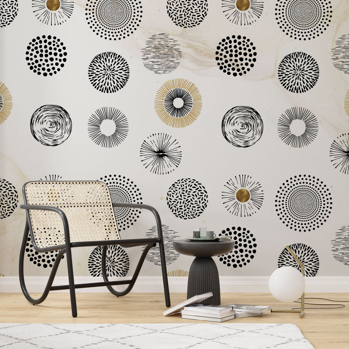 Circle of Sun Wallpaper Mural | La Belle Maison