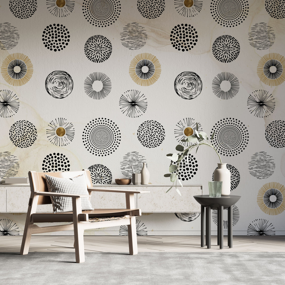 Circle of Sun Wallpaper Mural | La Belle Maison