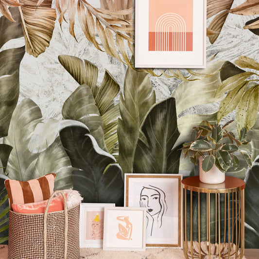 Humid Jungle Wallpaper Collection I Pinkish Tone