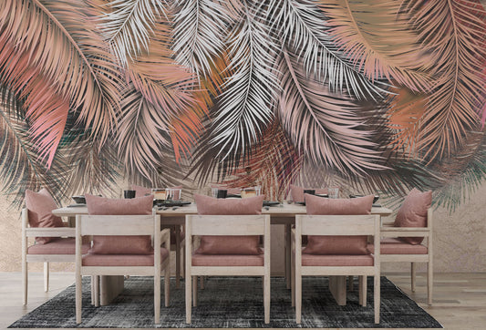 Humid Jungle Wallpaper Collection I Red and Pink